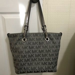 MK patterned tote bag